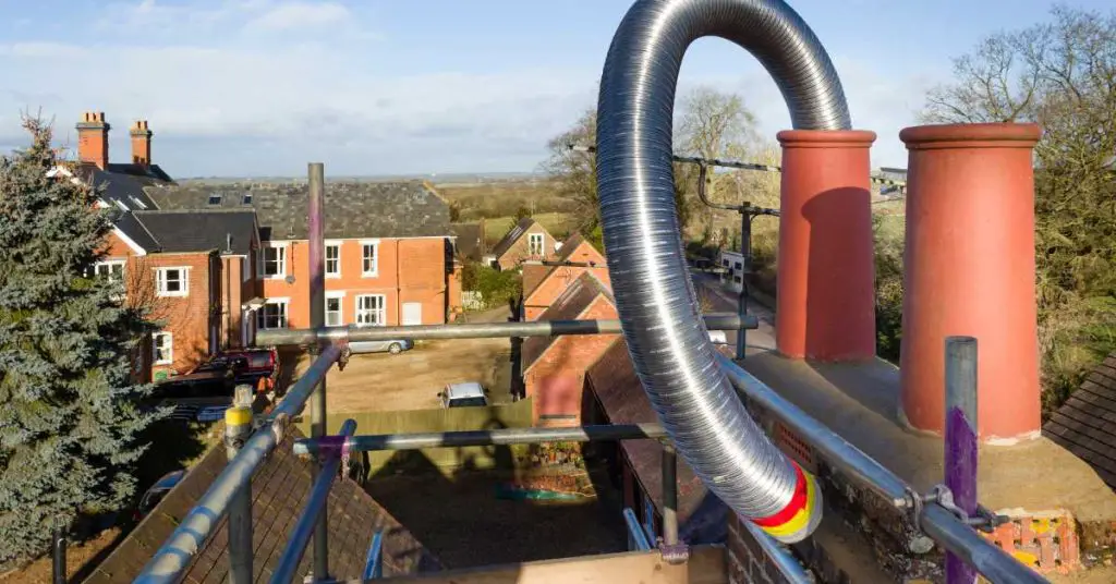 Ashford Plumbing and Heating engineers are working on chimney flues and liners.